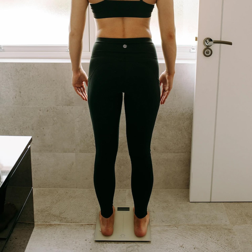 image 1 of Gymcline Body Analysis Scale w/ BMI & Calorie Intake Guide, Silver or Space Grey | Silver