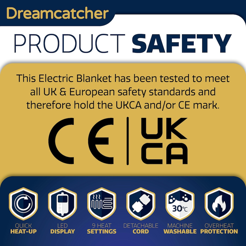 image 1 of Dreamcatcher Electric Heated Fleece Blanket Throw 160x120cm - Silver