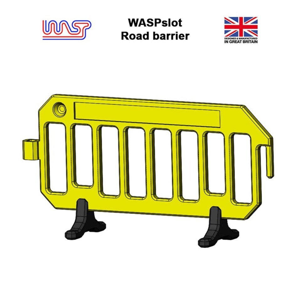 image 1 of Slot Car Trackside Scenery Yellow Road Barriers x 8 1:32 Scale WASP