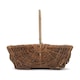 image 3 of Medium Rectangular Unpeeled Willow Garden Trug With Hessian Lining | Brown | Brown | Medium
