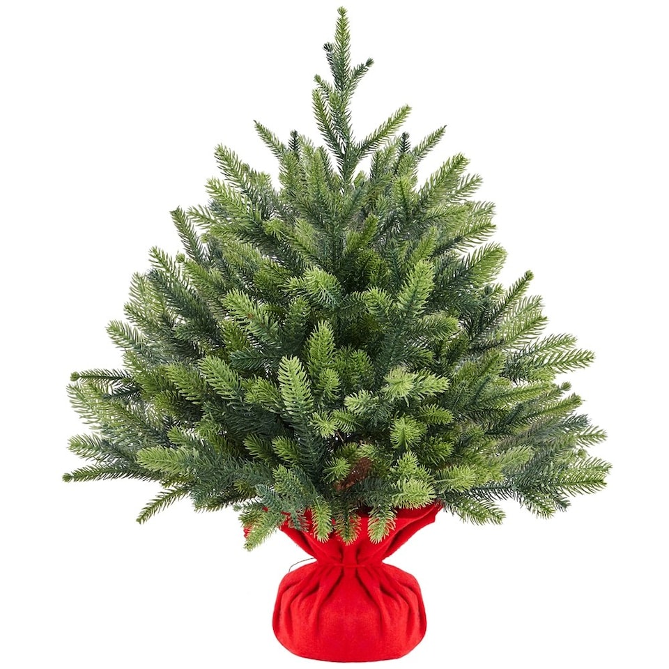 image 1 of Yaheetech 61cm Artificial Christmas Tree with Cement Base Green