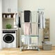 image 9 of COSTWAY 4-Tier Collapsible Laundry Rack Foldable Drying Rack Navy