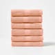 image 1 of Homescapes Turkish Cotton Hand Towel Set of 6 - Peach | Orange | Hand towel | 6