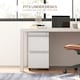 image 8 of Vinsetto Steel File Cabinet with Lock Hanging Bar for Letter A4 Legal, White