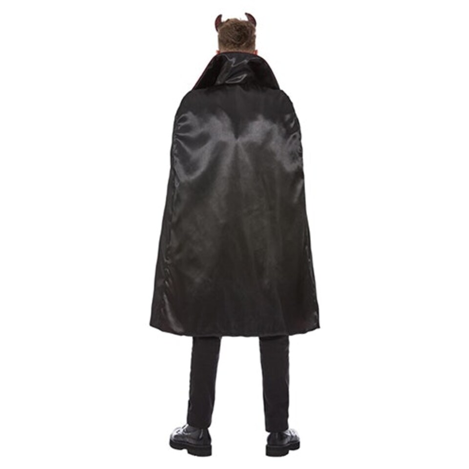 image 1 of Red & Black Devil Fancy Dress Costume Adult Mens Large