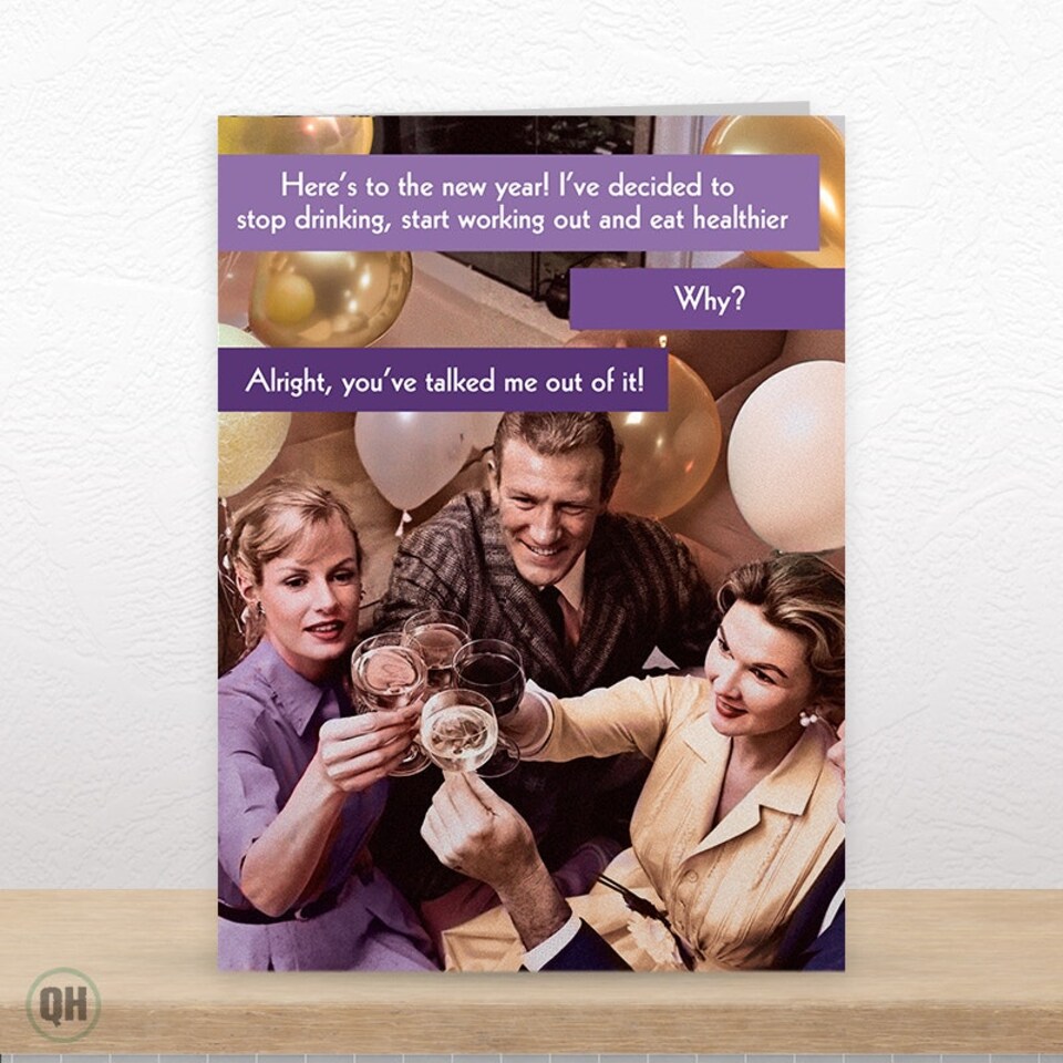 image 1 of I've Decided To Stop Drinking And Start Working Out... - Funny New Year's Card