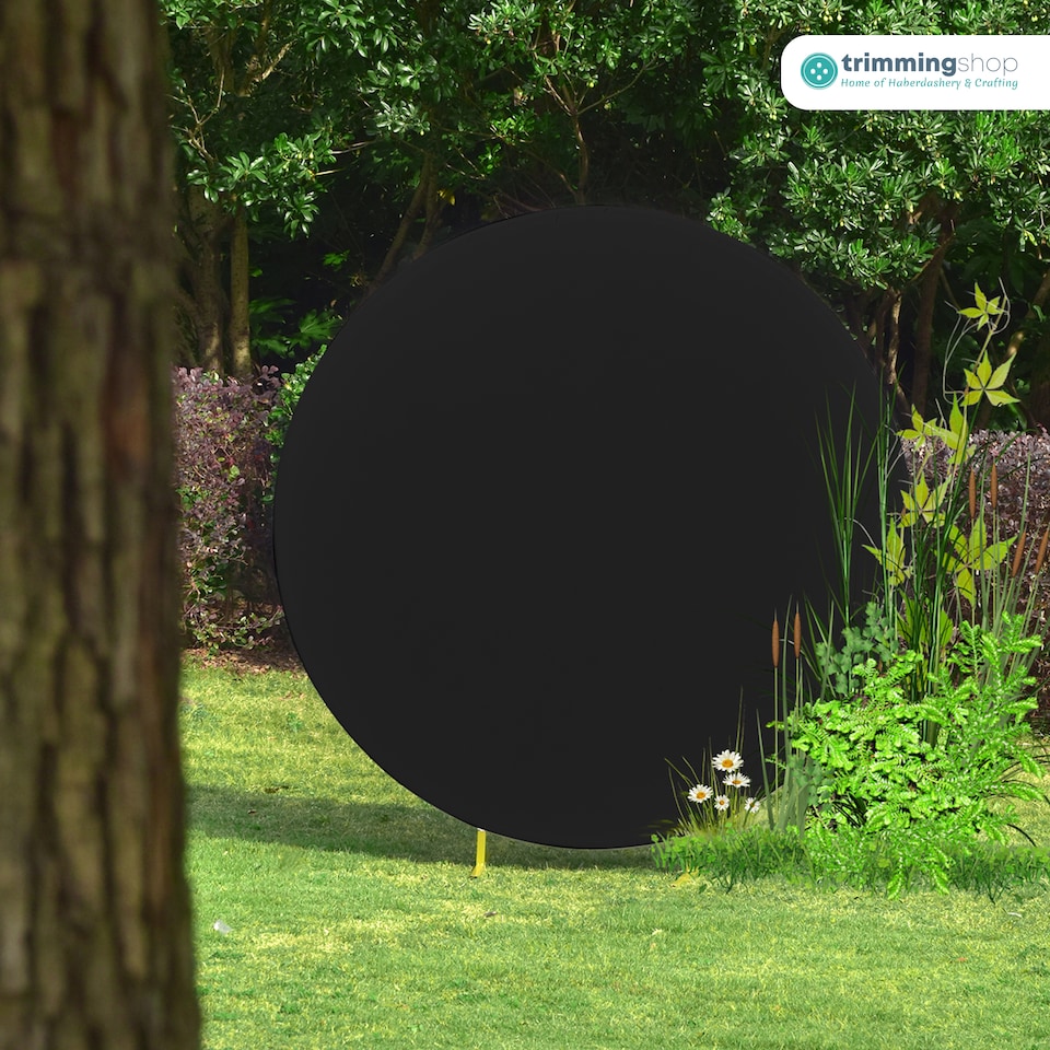 image 1 of 160GSM Black Round Arch Backdrop Cover - 200cm