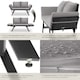 image 5 of Garden Sofa Sintra - multi-functional, UV and weather resistant | Black | light grey/black | 61 x 157 x 89 cm | 1