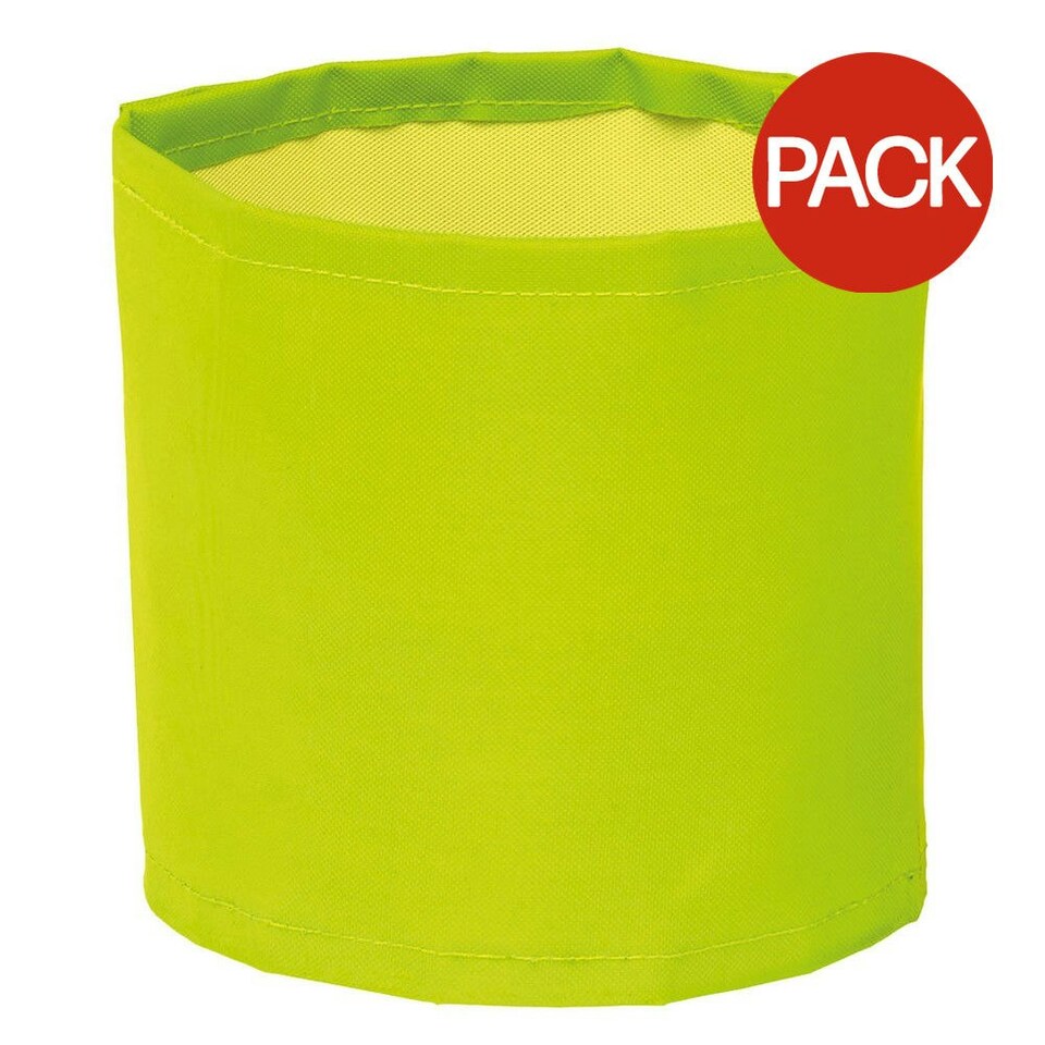 Yoko Print Me Safety Armband (Pack Of 20) - Fluorescent Yellow - L-XL