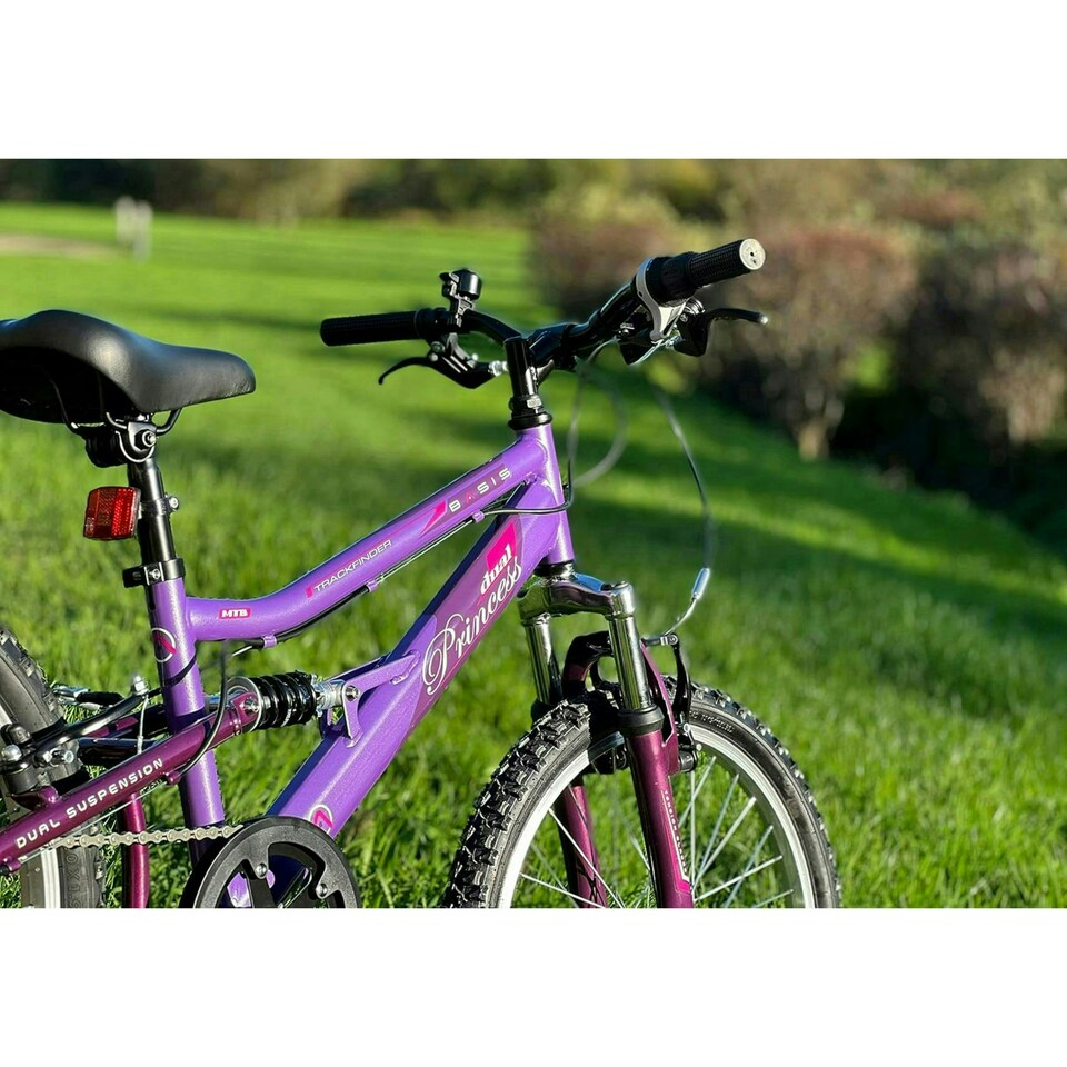 image 1 of Basis Princess 20" Girls Full Suspension Mountain Bike - Pearl Purple/Pink
