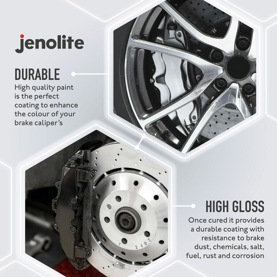 image 1 of Jenolite High Gloss Brake Caliper Paint - Black - 400ml -3-Pack