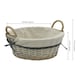 image 5 of JVL Arianna Round Willow Storage Baskets, Grey Wash Grey