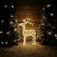 image 3 of 116cm Soft Acrylic Flashing LED Reindeer Christmas Decoration with Timer in Warm White