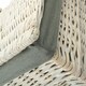 image 3 of Small Square White Wash Laundry Hamper with Grey Sage Lining | Grey | Grey