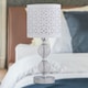 image 6 of First Choice Lighting Set of 2 Chrome Two Ball Table Lamps with White Cut Out Shades Chrome | White
