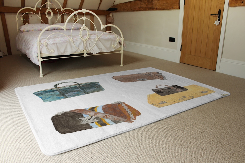 image 1 of Handbag Collage Rug | Multi