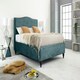 image 4 of Venezia Marble Small Double Bed Frame - Peacock