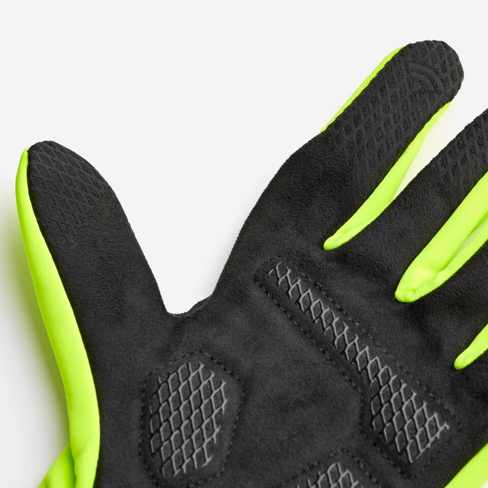 image 1 of Decathlon Adult Cycling Gloves Neon Yellow - 500 Series