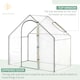 image 3 of Outsunny Portable Walk-in PVC Greenhouse w/ Zipped Door for Flowers Plant