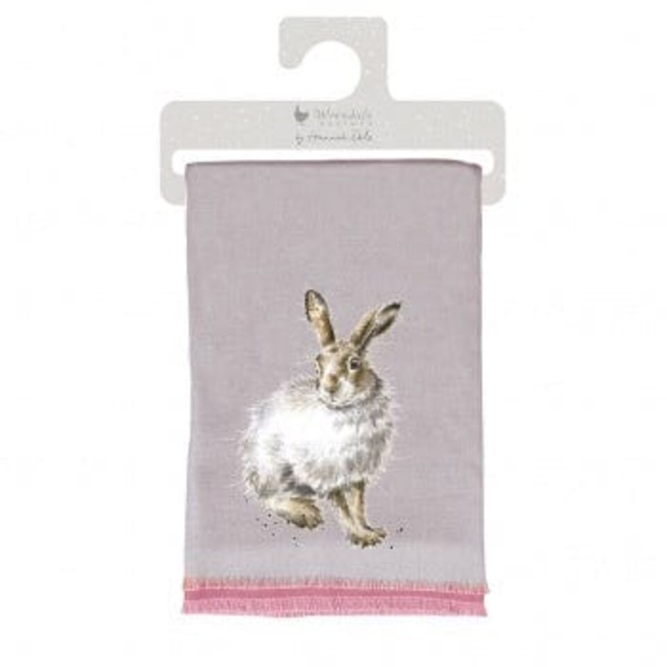 Wrendale Designs 'Winter Hare' Scarf 70 x 190 cm - Gift Bag Included