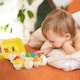 image 7 of The Magic Toy Shop Squeaky Matching Eggs Colour Shape Sorter Toy for Toddlers Babies