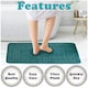 image 3 of VELVETIO Greek Bath Mat & Pedestal Mat Water Absorbent Non Slip Toilet Rugs Blue | Dark Teal