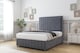 image 2 of Sloomy Pemberton Steel Plush Divan Bed With Mattress 2 Drawers Left Side With 54" Floor Standing Headboard & 12" Matching Footboard 4'6 Double | Grey | Steel | Double | 1
