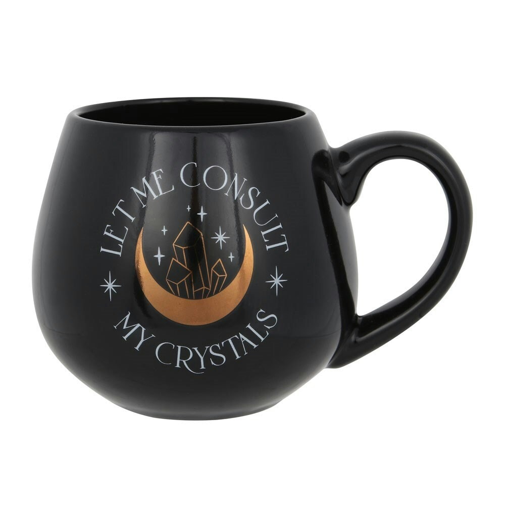 Something Different Let Me Consult My Crystals Round Mug - Black - One Size