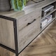 image 9 of TV Unit Media Stand Storage Cabinet Modern Oak Finish Cupboard and Shelf Storage | Grey