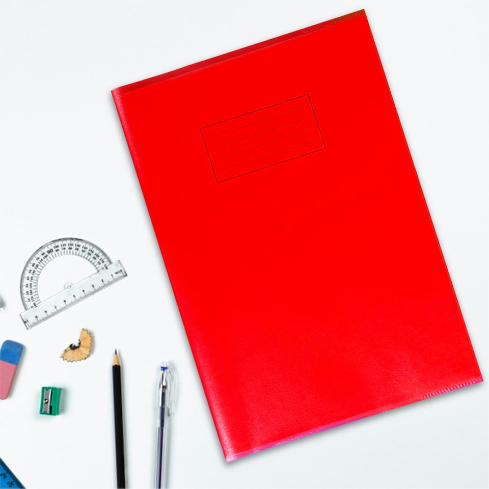 image 1 of Pack of 10 A4 Assorted Coloured Exercise Books with Coloured Book Covers