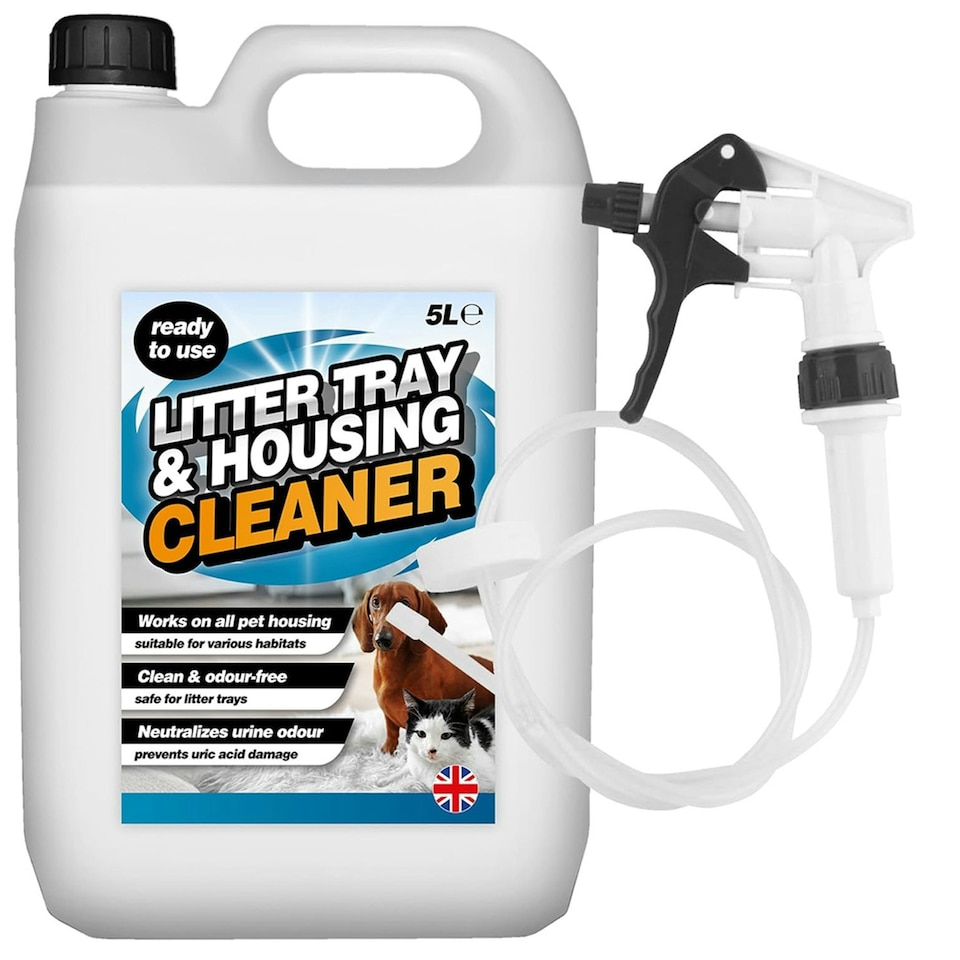 image 1 of 4 x 5L Odour Free Litter Tray & Housing Cleaner Works On All Pet Housing With Hose Trigger N/A