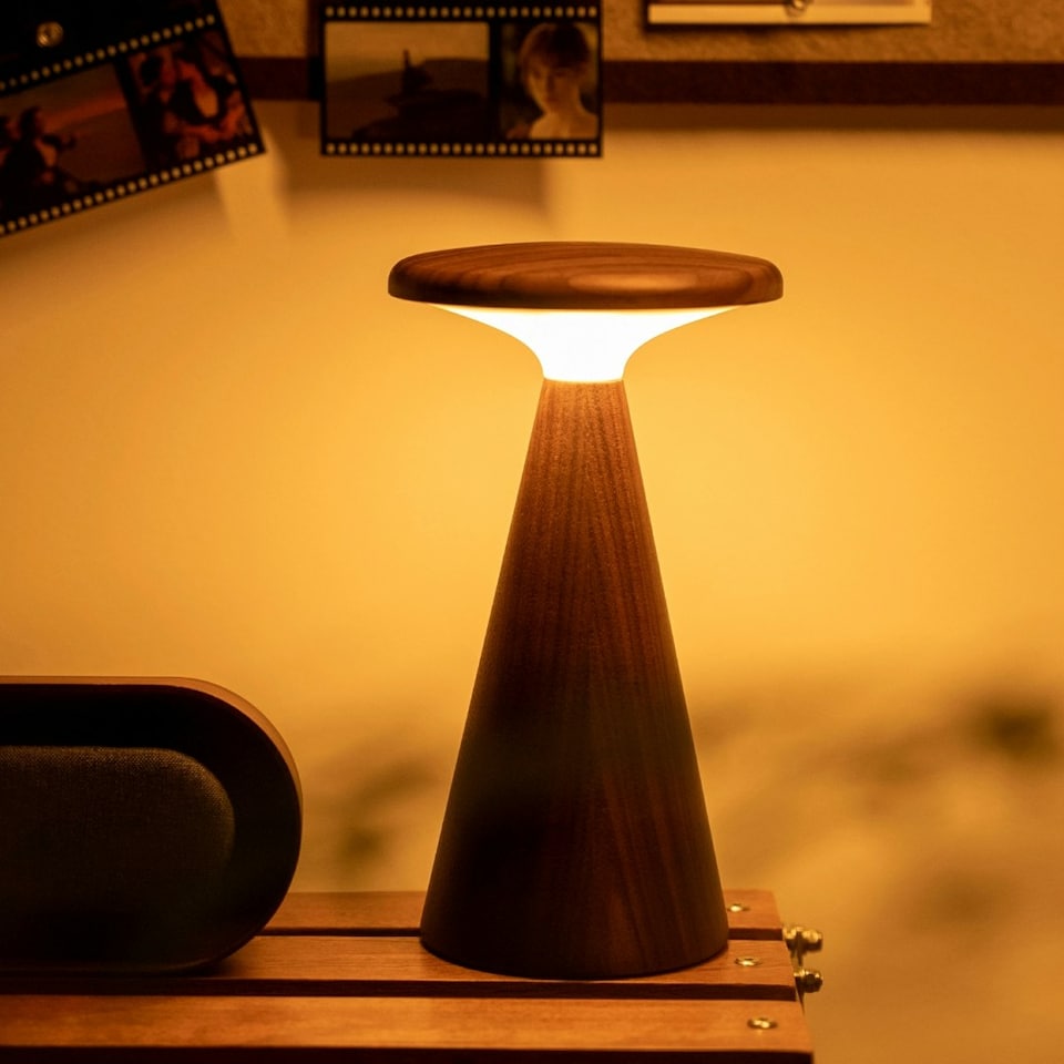 image 1 of Gingko Large Sylva Table Lamp N/A | Walnut