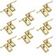 image 1 of Golden Grace 8 Pairs Georgian Design Lever Latch Door Handle in Polished Brass Finish - 107mm x 48mm Gold
