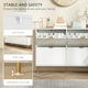 image 6 of HOMCOM Slim Shoe Storage Cabinet with 4 Flip Drawers for Hallway White