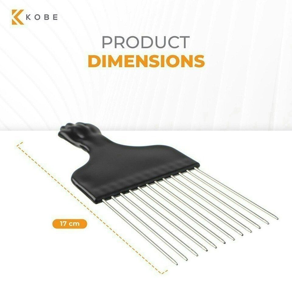 image 1 of Kobe Fist Metal-Prong Afro Comb