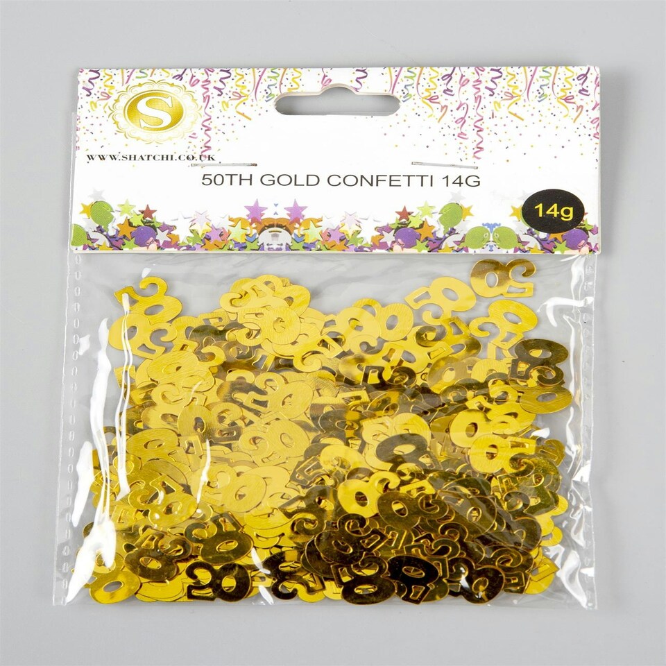 image 1 of 1 Pack 14g 50th Gold Anniversary Birthday Confetti