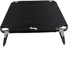 Actiaspet Elevated Folding Dog Bed Indoor Outdoor Pet Cot Steel Frame (Black, Medium)