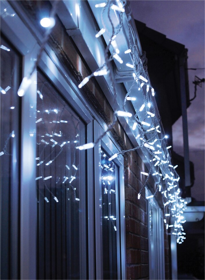 image 1 of Icicle lights White Rubber  60/40/20 Drop 10% 7M
