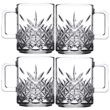 Glass Mugs Cups 250ml | Clear | 4