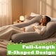image 3 of Nicola Spring Pregnancy Pillow with Storage Bag - 52 inch | Pink | Pink | One Size