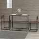 image 3 of Industrial 3-Piece Dining Rustic Table Set Brown
