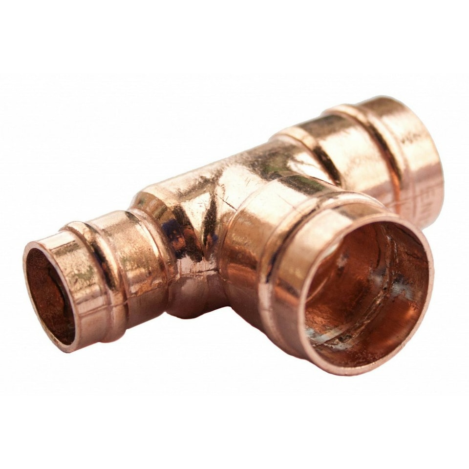 Oracstar Pre-Soldered Reducing Tee Connector - Bronze - 15mm x 22mm x 22mm