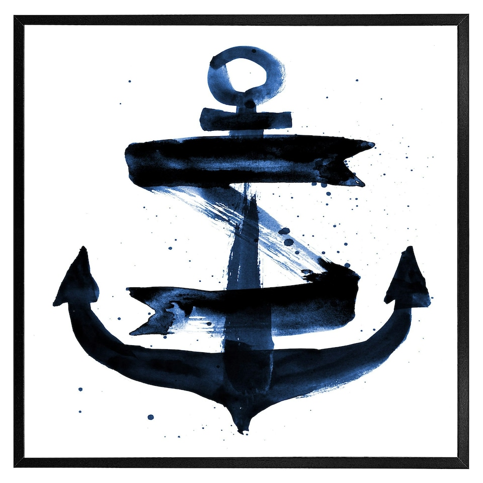 image 1 of Watercolour anchor (Picture Frame) Grey | S