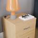 image 2 of Vida Designs Riano 2 Drawer Bedside Chest Cabinet Table Nightstand, Pine