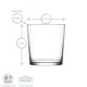 image 3 of LAV Bodega Water Glasses - 345ml - Clear - Pack of 6 | Clear | Clear