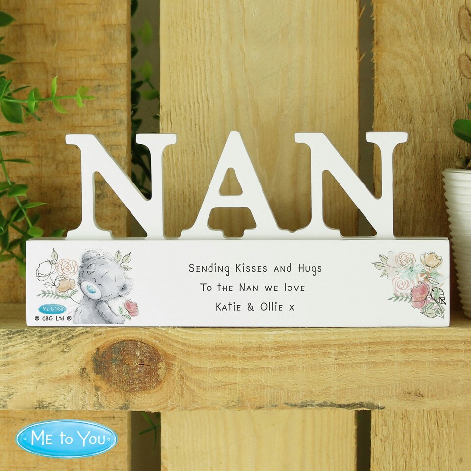 image 1 of Personalised Me To You Wooden Nan Ornament