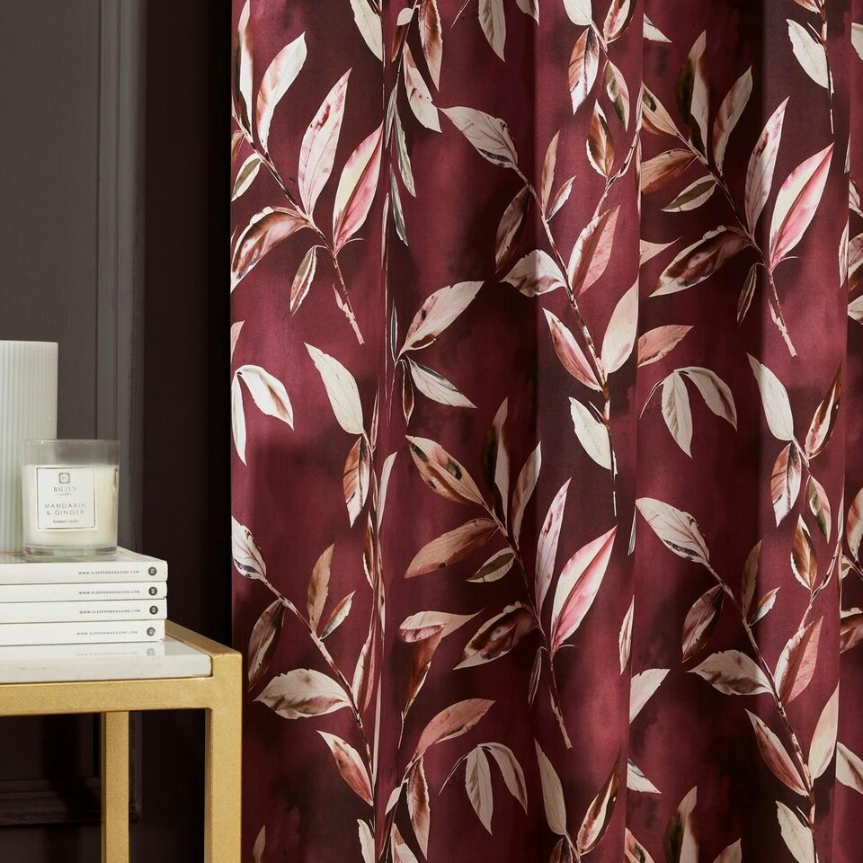 image 1 of Sundour Madrid Curtains Wine Red | 66x54"