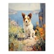 image 3 of Jack Russell Terrier Floral Dog Portrait Oil Black Framed Wall Art Print A4