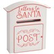 image 1 of HOMCOM Christmas Post Bo, Letters to Santa Mailbo, Wall Mounted Postbo, Christmas Decoration for Indoor and Outdoor, White