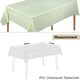 image 2 of Checkered Rectangular Tablecloth, PVC Plastic Table Cover - 137x180cm